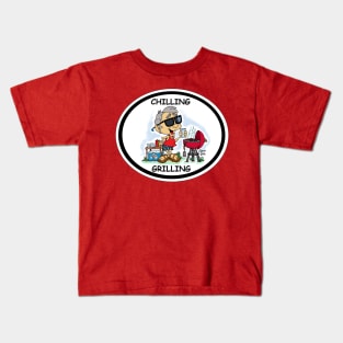 Chilling and a Grilling "Fritts Cartoons Kids T-Shirt